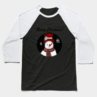 Merry Christmas Snowman Baseball T-Shirt